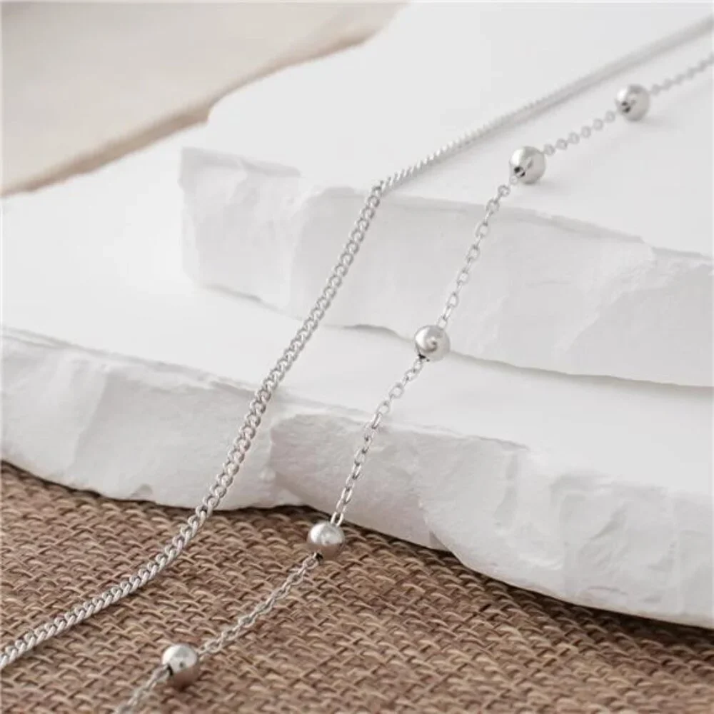 Sterling Silver Layered Anklet Women Satellite Star Butterfly Beach Jewelry